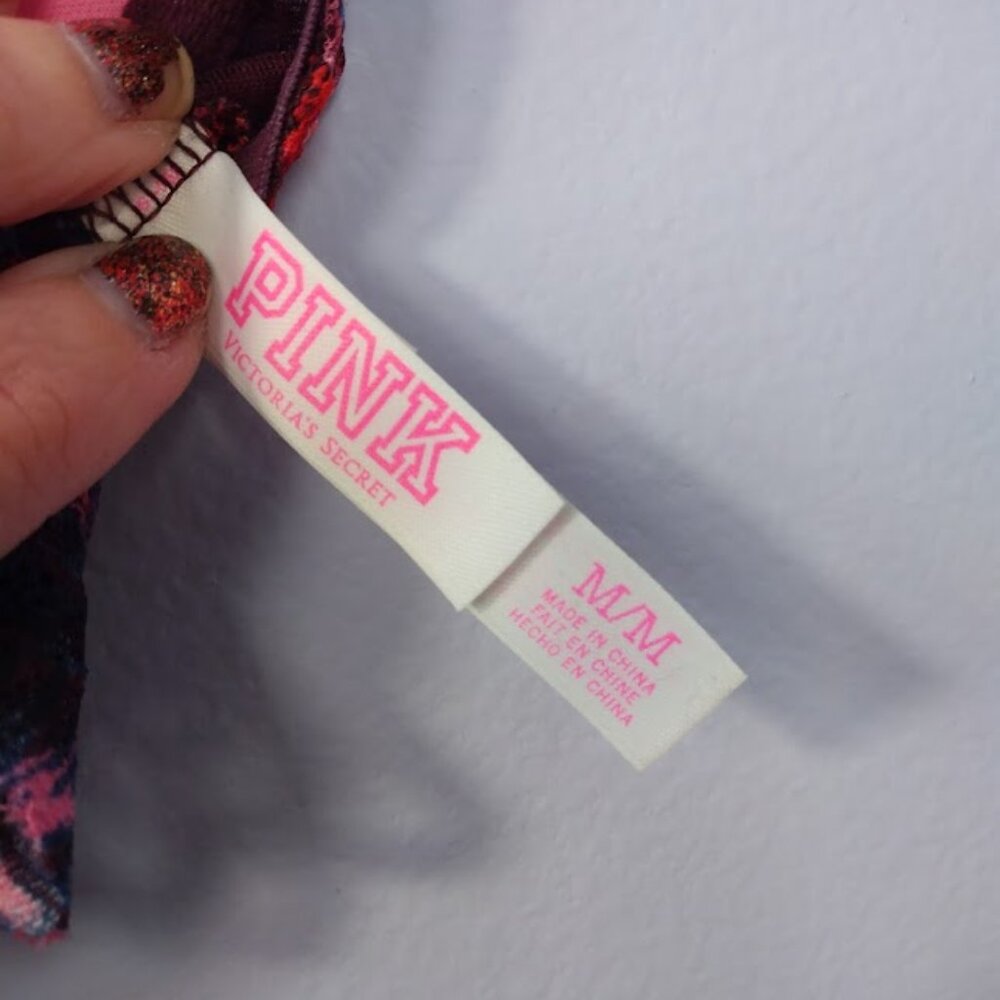 PINK Victoria's Secret Tropical Lace Bralette - Red, Purple, Blue, Pink - Picture 7 of 7